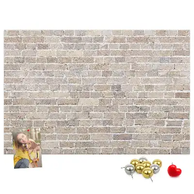 Bedruckte Korkplatte mit klassischem Ziegelmauer-Motiv