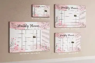 Bilder-Korktafel Rosa Monatsplaner