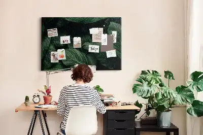 Bedruckte Korkplatte Tropische Monstera