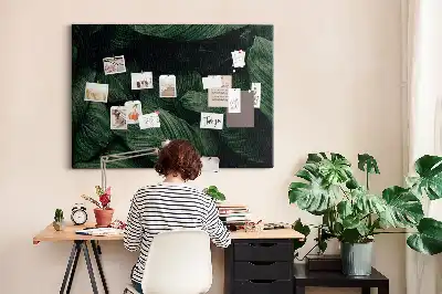 Bedruckte Korkplatte Tropische Monstera