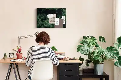 Bedruckte Korkplatte Tropische Monstera