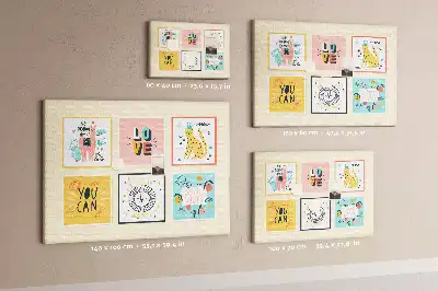 Korkpinnwand mit Motivationssprüchen