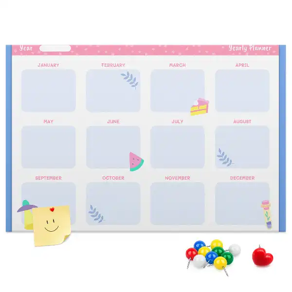 Kork Pinnwand Monats-Wandkalender