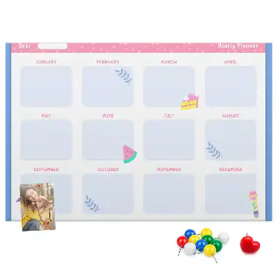 Kork Pinnwand Monats-Wandkalender