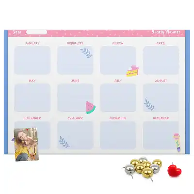 Kork Pinnwand Monats-Wandkalender