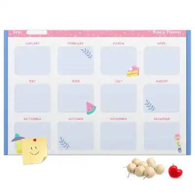 Kork Pinnwand Monats-Wandkalender