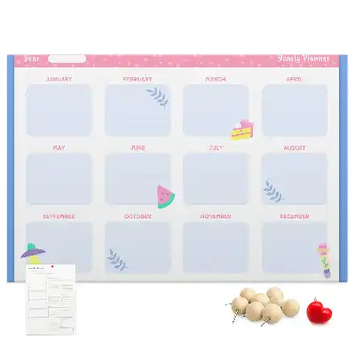 Kork Pinnwand Monats-Wandkalender