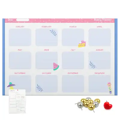 Kork Pinnwand Monats-Wandkalender