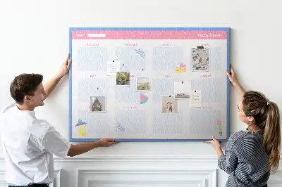 Kork Pinnwand Monats-Wandkalender