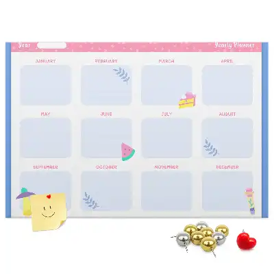 Kork Pinnwand Monats-Wandkalender