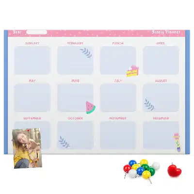 Kork Pinnwand Monats-Wandkalender