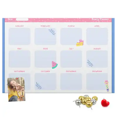 Kork Pinnwand Monats-Wandkalender
