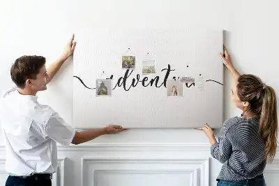 Bilder-Korktafel Schriftzug Abenteuer
