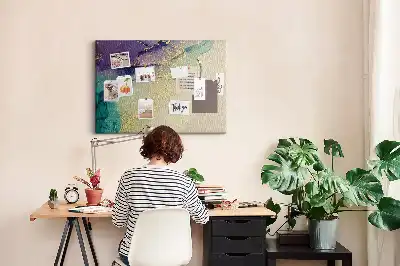Bedruckte Korkplatte mit Dekor im Steindesign