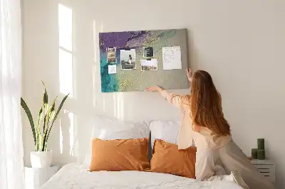 Bedruckte Korkplatte mit Dekor im Steindesign