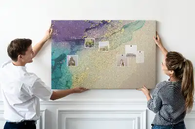 Bedruckte Korkplatte mit Dekor im Steindesign