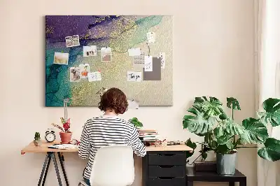 Bedruckte Korkplatte mit Dekor im Steindesign