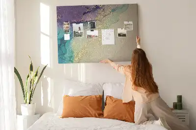 Bedruckte Korkplatte mit Dekor im Steindesign