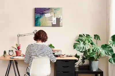 Bedruckte Korkplatte mit Dekor im Steindesign