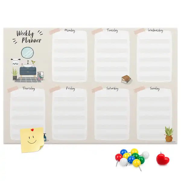 Bilder-Korktafel Wochen-Wandkalender