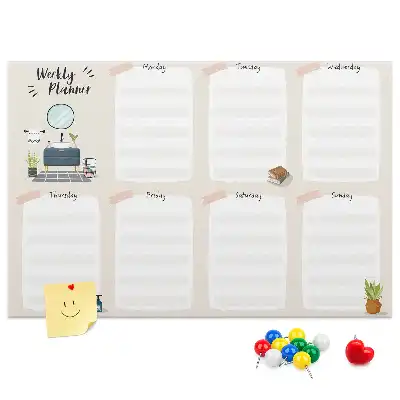 Bilder-Korktafel Wochen-Wandkalender