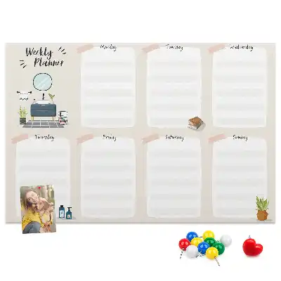 Bilder-Korktafel Wochen-Wandkalender