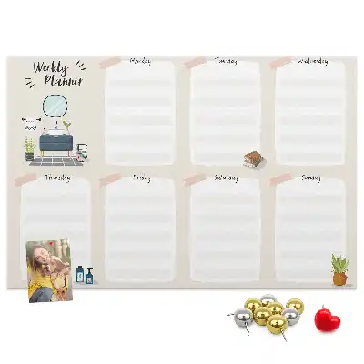 Bilder-Korktafel Wochen-Wandkalender