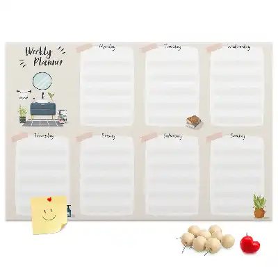 Bilder-Korktafel Wochen-Wandkalender