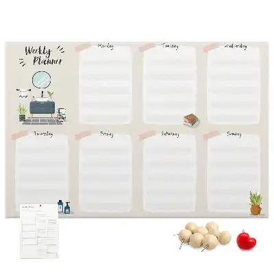 Bilder-Korktafel Wochen-Wandkalender