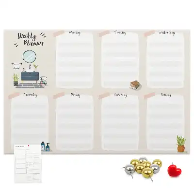 Bilder-Korktafel Wochen-Wandkalender