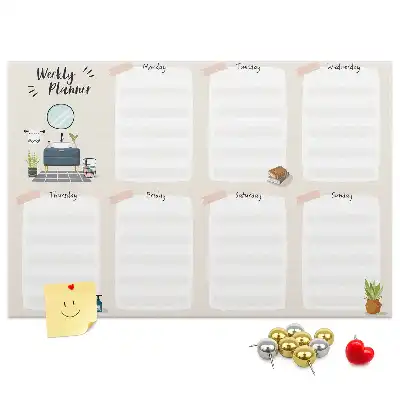 Bilder-Korktafel Wochen-Wandkalender