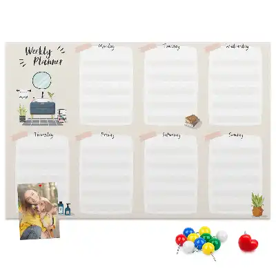 Bilder-Korktafel Wochen-Wandkalender