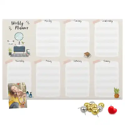 Bilder-Korktafel Wochen-Wandkalender