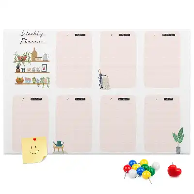 Bilder-Korktafel Wochenplan Organizer