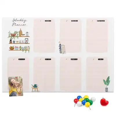 Bilder-Korktafel Wochenplan Organizer