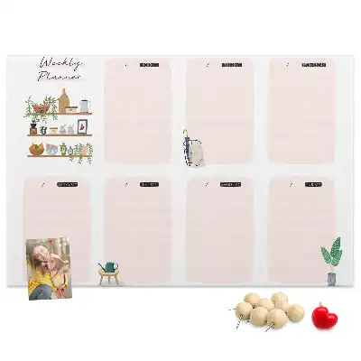 Bilder-Korktafel Wochenplan Organizer