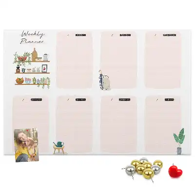 Bilder-Korktafel Wochenplan Organizer