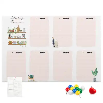 Bilder-Korktafel Wochenplan Organizer