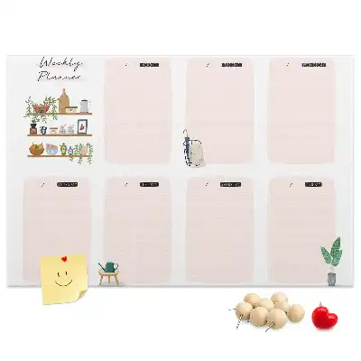 Bilder-Korktafel Wochenplan Organizer