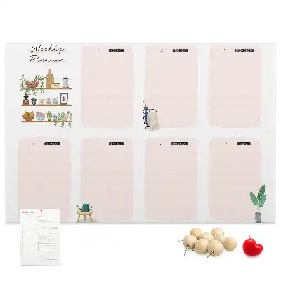 Bilder-Korktafel Wochenplan Organizer