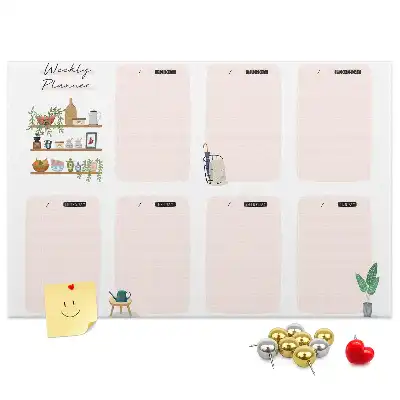 Bilder-Korktafel Wochenplan Organizer