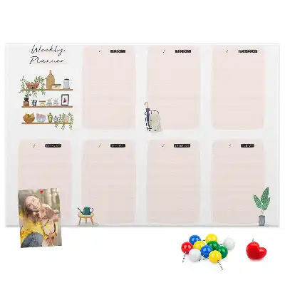 Bilder-Korktafel Wochenplan Organizer