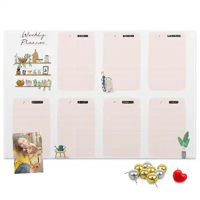 Bilder-Korktafel Wochenplan Organizer