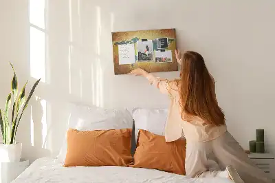 Bedruckte Korkplatte mit Retro-Weltkartenmotiv