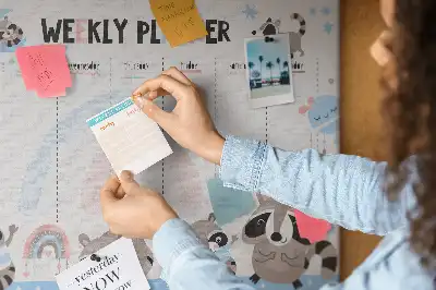 Bilder-Korktafel Pflichtenplan für Kleinkinder