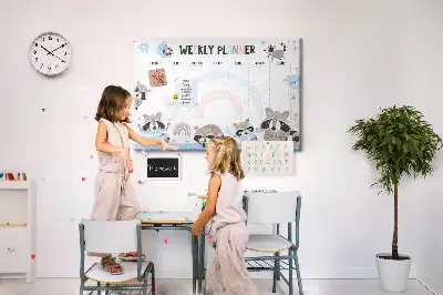 Bilder-Korktafel Pflichtenplan für Kleinkinder