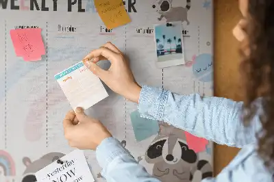 Bilder-Korktafel Pflichtenplan für Kleinkinder