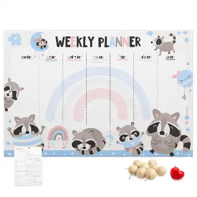 Bilder-Korktafel Pflichtenplan für Kleinkinder