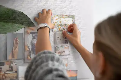 Bedruckte Korkplatte Abstrakte Blätter