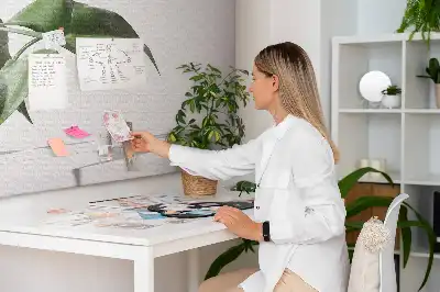 Bedruckte Korkplatte Abstrakte Blätter